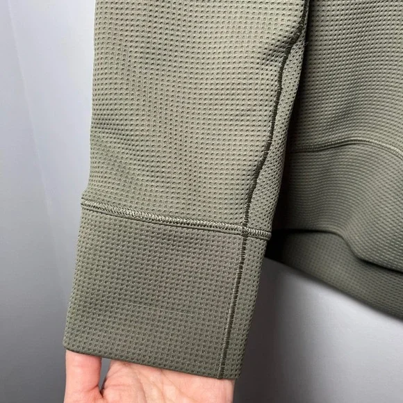 Lululemon Mens Shift Stitch Crewneck Waffle Knit Pullover‎ Green Activewear - Picture 4 of 5